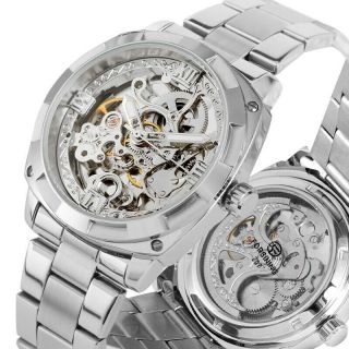 Forsining Skeleton Automatic Mechanical Watch Luminous Hands Luxury Best Gifts