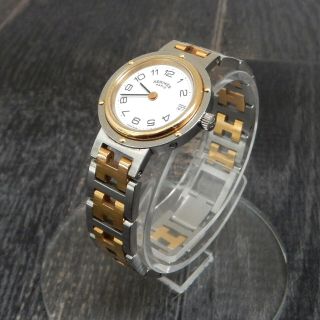 Rise - On Hermes Clipper Gold Plated Stainless Steel Quartz Wrist Watch 7