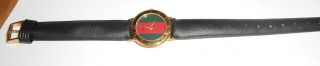 Ladies 18k Gp Gucci 7j Watch 3000 - 2l Italy Flag Dial Wow Look