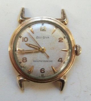 Vintage Men ' s Bulova Self Winding Wrist Watch Runs 3