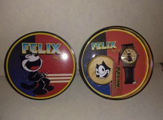 Fossil Felix The Cat Laughing Cat Collectors Watch Tin 1994