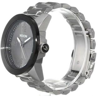 Nixon Mens The Corporal Large Watch Face 48mm Black Dial Stainless Steel