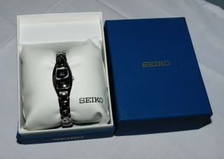 Seiko Core Solar Black Dial Stainless Steel Ladies Watch Sup317