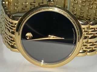 Mens Movado Esperanza Classic Gold Plated Watch