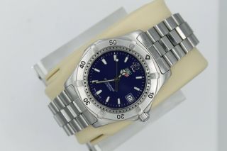 Tag Heuer 2000 Series Classic Professional Wk1113 Watch Men Blue Crystal