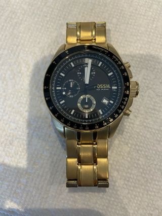 Fossil Gold Chronograph Ch2610 Wrist Watch For Men