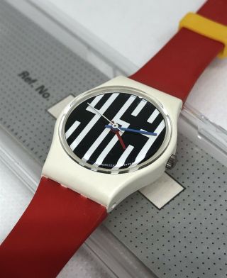 1987 Vintage Ladies Swatch Watch Speed Limit Lw117 Nos