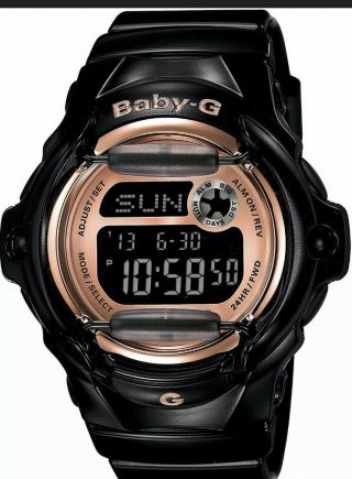 Authentic Casio Baby G Shock Rose Gold Black Watch Limited Edition