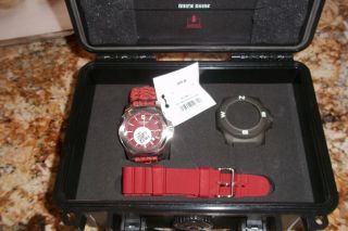 Nwt Victorinox Swiss Army Red Paracord And Rubber Watch 241744 Inox Presentation