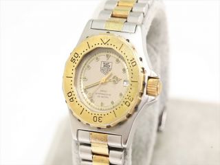 Tag Heuer Watch 3000 934.  208 Quartz 18k Gold Plated St.  Steel Date T1708