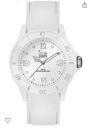 Ice Watch 014581 Sixty Nine White Silicon Strap Silver Dial Medium 39mm Case
