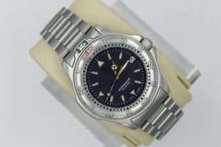 Tag Heuer Wf1113.  Ba0511 Mens 4000 Professional Blue Silver Watch Crystal
