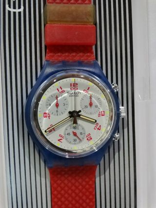 Swatch Watch Scn103 Jfk Chronograph 1992