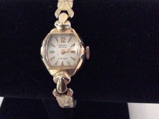 Solid 14k Gold Gruen Precision Swiss 17 Jewel Ladies Watch Runs