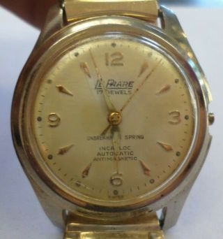 Vintage Le Phare 17 Jewels Incabloc Automatic Anti - Magnetic Wrist Watch