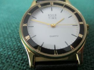 Osco Time Quartz Damen - Armbanduhr,  Edelstahl Goldfarben