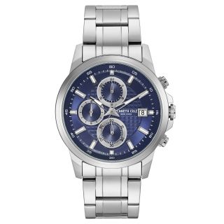 Kenneth Cole York Mens Quartz Stainless Steel Silver & Blue Watch Kc50733002