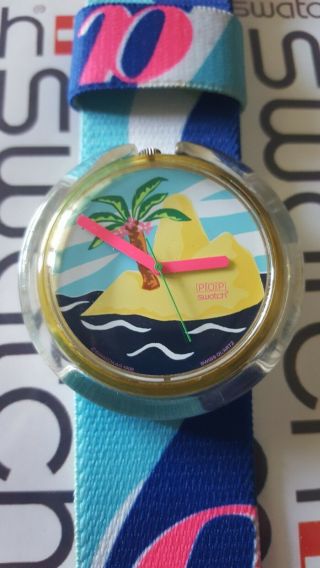 Swatch Lonely Island Pwk182 1993 Pop 39mm Textile