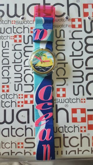 Swatch Lonely Island PWK182 1993 Pop 39mm Textile 3