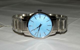 Calvin Klein City Blue Mother Of Pearl Dial Stainless Ladies Watch K2g2314x