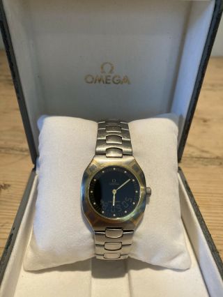 Mens Omega Seamaster Polaris Gold & Steel Multifunction Digital Watch Boxed