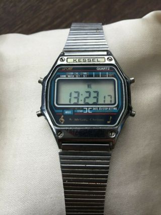 Kessel (montana) Chronograph Melody Alarm Watch Vintage Digital Watch Early 1980