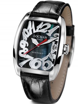 Locman History Titanium Watch,  Model 486n,  Black Mother - Of - Pearl,  Boxed,