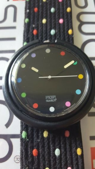 Swatch Parade Pwbb121 1991 Pop 39mm Textile Band Loop Missing