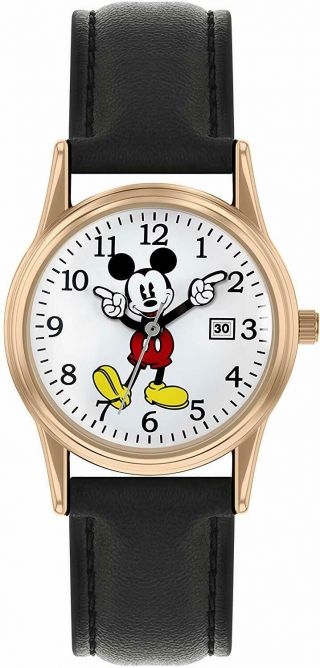 Mickey Mouse Unisex Adult Analogue Classic Quartz Watch With Pu Strap Mk5376