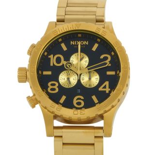 Nixon 51 - 30 Chrono All Gold/black Watch A083 - 510 - 00