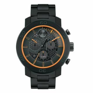 Movado Bold Chronograph Black / Orange Titanium Mens Watch 3600190 Msrp $995