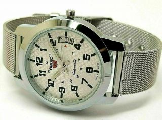 Seiko 5 Automatic Men Steel Date Movement 6309 Vintage 17 Jewel Watch Run Order