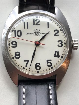 Vintage Ball Official Rr Standard Mens Wrist Watch,  C.  2822,  25j,  -