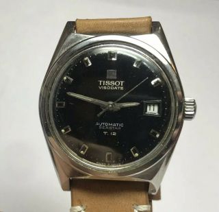 Vintage Mens Tissot Visodate Automatic Seastar T.  12 Wrist Watch Date