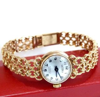 Vintage 375 9ct Gold Watch 1970s Ladies 9ct Watch Scrap Gold Or Wear 19.  46gms