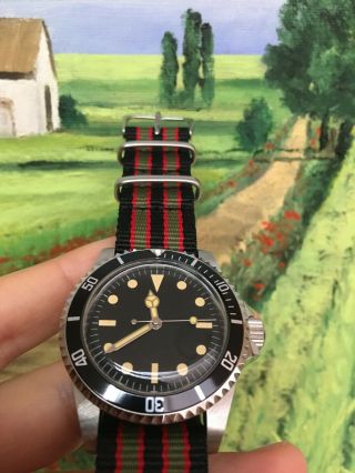 Vintage Submariner Homage 40mm Automatic Watch.  007 James Bond Goldfinger Watch.