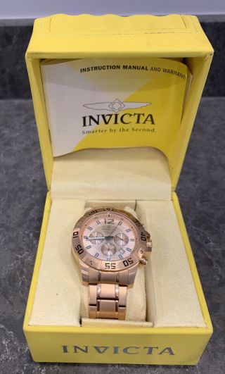 Invicta Men’s Watch Model 1504 In Case Tritnite Rose Gold
