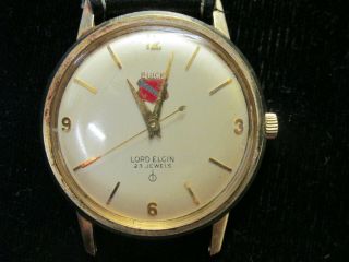 Buick Lord Elgin 23 Jewels Men ' s Watch 14KT Gold 2