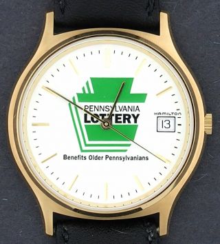 Hamilton Mark Iv Pennsylvania Lottery Advertising Novelty Character Watch