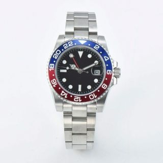 Diver Dive Watch 40mm Gmt Master Ii Pepsi Homage Automatic Submariner Seadweller