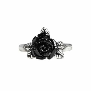 Alchemy Gothic R237 Token Of Love Ring Black Rose England