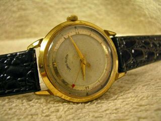 Vintage Lord Elgin 25 Jewel Automatic Wrist Watch,  Fancy Dial,  Runs