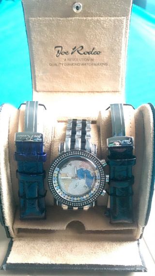 Men’s Diamond Watch Joe Rodeo Classic Jcl - 06957 Stainless Steel Case/water Resis