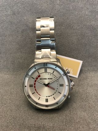 Michael Kors Mkt4013 Silver Tone Wrist Watch Mens Photo Sample,  No Insides -
