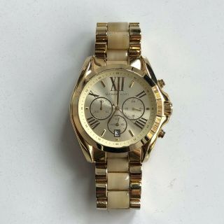 Michael Kors 37mm Gold Chronograph Ladies Designer Watch