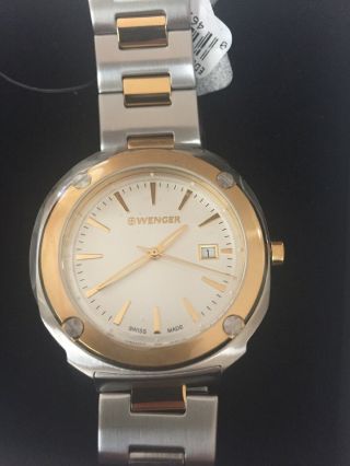 Nwt Wenger Men’s Analogue Quartz Watch With Stainless Steel Strap 01.  1141.  115