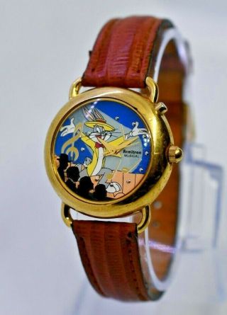 Vintage 1998 Bugs Bunny Looney Tunes Musical Watch,  Armitron 2200/455