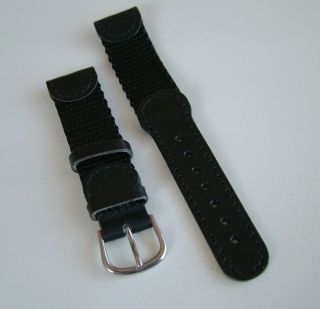 Swiss Army 19mm 2000 Black German Leather Band/strap Ss Inox Buckle