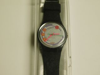 Swatch Watch 1992 " Ean Code " With Fresh Battery And Case