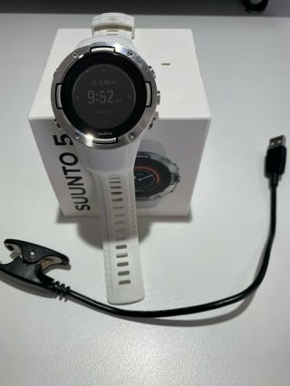 Suunto 5 White Activity Fitness Tracker Gps Sport Watch.  Ow186 Made In 2019